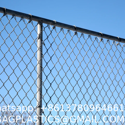 Wire 9 Gauge Green Vinyl Coated Galvanized Steel Chain Link Fence Fabric, Diamond Mesh Size 2-3/8 Inch, Galvanized Fencing Wire Roll For Garden And Animals Enclosure