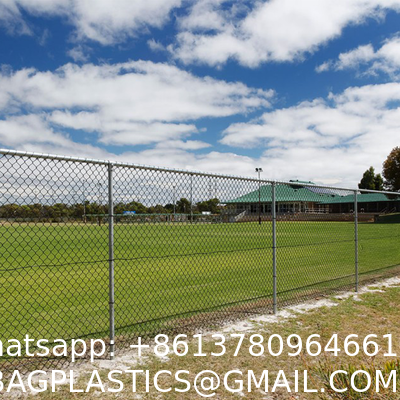 Wire 9 Gauge Green Vinyl Coated Galvanized Steel Chain Link Fence Fabric, Diamond Mesh Size 2-3/8 Inch, Galvanized Fencing Wire Roll For Garden And Animals Enclosure