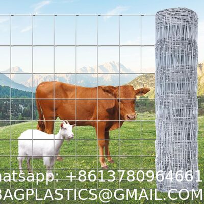 14 Gauge 4ft × 328ft Cattle Fence Panels, Farm Fence Grassland Fencing, For Yard Garden And Animal Protection Galvanized Fixed Knot Farm Fencing Wire for Deer Cattle Sheep Safety Use
