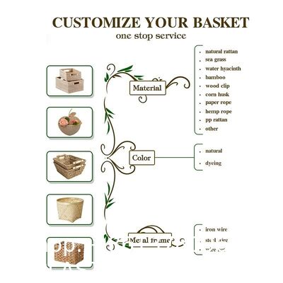 OEM Large Gift Basket Bread Flower Picnic Handmade Woven Custom Straw Wicker Rattan Storage Basket Wicker Gift Baskets Bread Flower Picnic Handmade Woven Custom Wicker Rattan Storage Basket