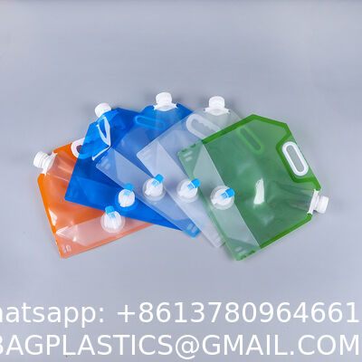 Water Storage bag Hydration Reservoir Factory 5L 10L 20L Collapsible Kangen Water Carrier Custom Logo Expandable Pouch Storage Foldable Spout Pouch With Plastic Bag