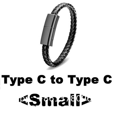 USB C To USB C Short Charging Cable 7.9in Portable Fashion Fast Bracelet Charger Wrist Data Transfer Cord For IOS Huawei Samsung Galaxy LG Android