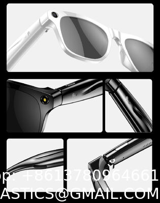 AI Smart Glasses with Camera, 1080P Video Recording Glasses, 8MP Camera Glasses, Real Time Translation, ChatGPT AI Voice Assistant, Open-Ear Audio,Sunglasses  Color-Changing Clear and Green Lense