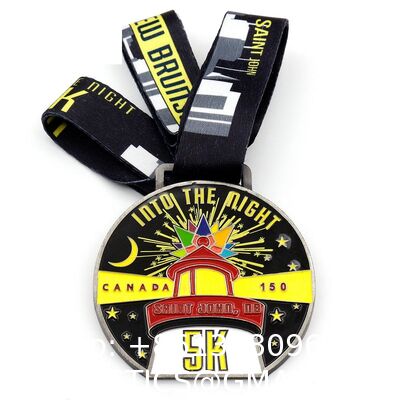 Custom Enamel Marathon Running Sport Medallion Metal Zinc Alloy 3d Custom Award Metal Zinc Alloy Sports Award Football Medallion Manufacturer Custom Gold Silver And Bronze Enamel Soccer Medal