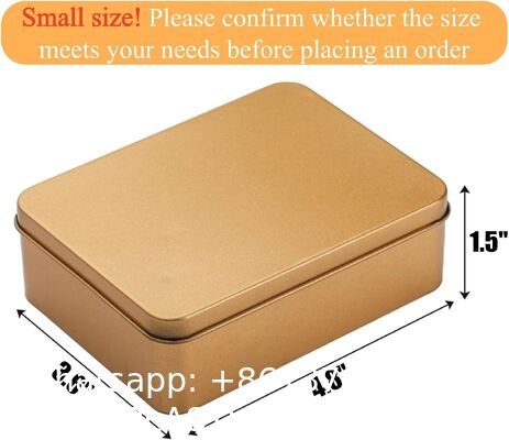 Pack Rectangular Tin Boxes With Lids, Empty Hinged Tins, Metal Storage Organizer Tins For Candy, Treats, Gifts, Favors And Crafts Multipurpose Tin Box, Valentines Day Gifting Tin Box for Gift Giving