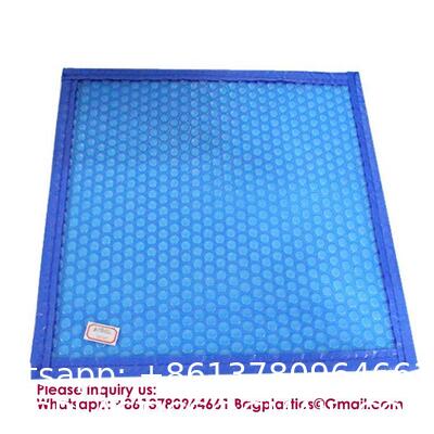 Solar Pool Cover, Pool Bubble Cover, 600 Micron Pools Solar Blanket With Dual Heat-Locking Air Layer For Pools, Daytime Heat Absorption, Nighttime Heat Retention, Blue & Silver, Cuttable