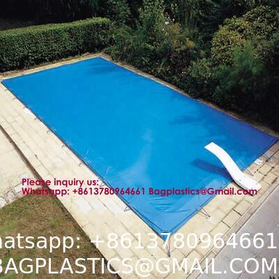 Solar Pool Cover, Pool Bubble Cover, 600 Micron Pools Solar Blanket With Dual Heat-Locking Air Layer For Pools, Daytime Heat Absorption, Nighttime Heat Retention, Blue & Silver, Cuttable