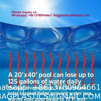 Solar In-Ground Pool Cover Winter Swimming Pool Bubble Cover Pool Cover Solar Cover with Roller Thermostatic Pool Plastic Pool Covers Lightfast Solar Resistant Polycarbonate Swimming Pool Cover