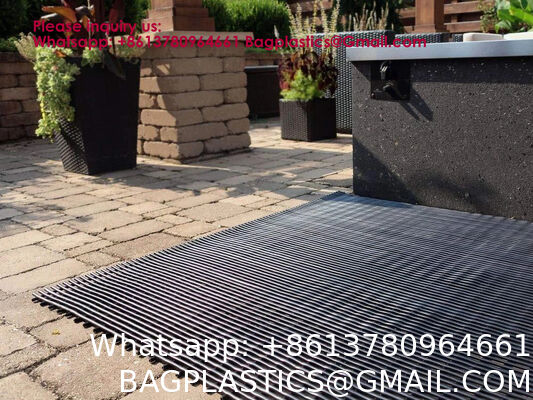 Wholesale Customised Mat Striped Machine Made Swimming Pool mat Bathroom mat Anti-Slip Eco-Friendly PVC Waterproof Floor Mats Modern Anti-slip Solid Drainage Rib Floor Mat