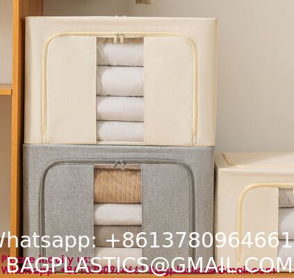 Large Storage Bags, Pack Clothes Storage Bins Foldable Closet Organizers Storage Containers With Reinforced Handle For Clothing, Blanket, Comforters, Bed Sheets, Pillows And Toys