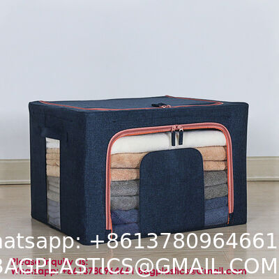 Square Large Space-Saving Linen Cube Foldable Fabric Clothing Storage Drawers Large Capacity Foldable Storage Organizer Fabric Home Storage Box For Clothes Quilt Blanket Wardrobe Clothing Organizer