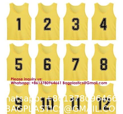 Pinnies Set Of 12/24 Scrimmage Vests, Team Practice Sports For Child Youth/Adult, Lightweight Basketball Jersey Soccer Pinnies Youth with Numbers Scrimmage Team Practice Vests Pennies Jerseys