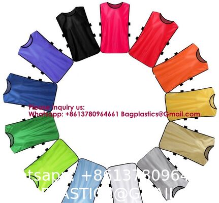Pack Scrimmage Team Soccer Pinnies Vests Jerseys With Belt, Basketball Football Practice Jerseys For Men, Team Training Practice Vests Pinnies For Sports Youth And Adult