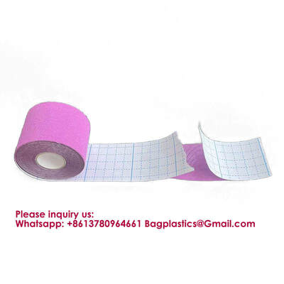 Cotton Precut Kinesiology Tape Waterproof Sports Strapping Tape For Physical Therapy Athlete Breathable Adhesive Physical Therapy Elastic Sport Athlete Training Kinesiology Tapes
