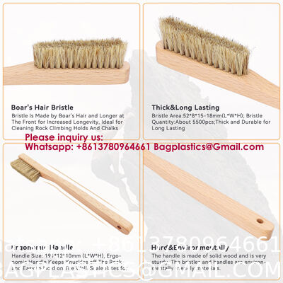 Bouldering Brush Chalk Paint Brush, Wax Paint Brush Set Of 5, Wax Brushes And Chalk Paint For Furniture DIY Art Crafts, Natural Bristle Round Oval Brush For All Painting And Waxing