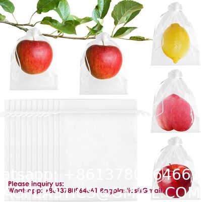 Garden Fruit Protection with Drawstring Reusable Netting Mesh Bags Fruit Netting Bags Fruit Trees Fruit Cover Mesh Bag With Drawstring, Netting Barrier Bags Grapes Mango Fruit Trees Veggies Garden