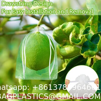Garden Fruit Protection with Drawstring Reusable Netting Mesh Bags Fruit Netting Bags Fruit Trees Fruit Cover Mesh Bag With Drawstring, Netting Barrier Bags Grapes Mango Fruit Trees Veggies Garden