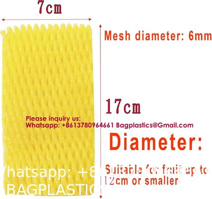 Fruit Foam Mesh Wrap Premium Quality Eco-Friendly Polyethylene Foam Fruit Nets For Fresh Produce Protective Packaging Agriculture Storage Shockproof Foam Protective Cover, Orange, Apple, Pear, Peach