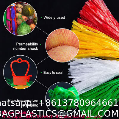 Vegetable net bag fruit vegetable storage bag Best Selling Vegetable And Fruit Packaging Mesh Bags Fruit Nut Packaging Plastic Netting Ginger Plastic Mesh Bags