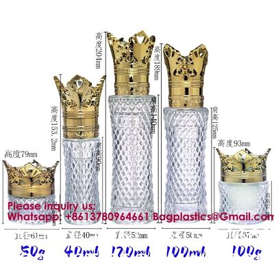 Vintage Refillable Perfume Bottles Glass Empty Spray Bottle Wedding Gifts Car Decor Set, Clear Art Carved Crystal Empty Mini Refillable Perfume Bottle