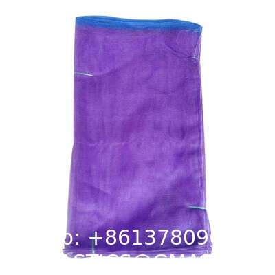Reusable Drawstring Fresh Produce Thickened Purple Green Large Mesh Plastic Dense Small Mesh Woven Net Bag From China For Packing Chili Radix Pseudostellariae