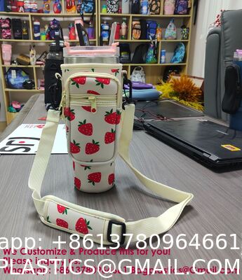 Water Bottle Carrier Bag for Stanley Cup 40/30oz with Phone Holder Pockets, Neoprene Water Bottle cup Holder Pouch Bottle Carrier Bag Stanley Cup bag Stanley Cup sleeve Stanley Cup holder