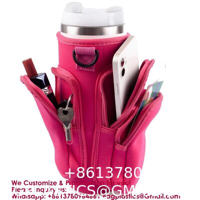 Water Bottle Carrier Bag for Stanley Cup 40/30oz with Phone Holder Pockets, Neoprene Water Bottle cup Holder Pouch Bottle Carrier Bag Stanley Cup bag Stanley Cup sleeve Stanley Cup holder