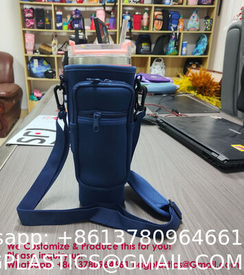 Water Bottle Carrier Bag for Stanley Cup 40/30oz with Phone Holder Pockets, Neoprene Water Bottle cup Holder Pouch Bottle Carrier Bag Stanley Cup bag Stanley Cup sleeve Stanley Cup holder