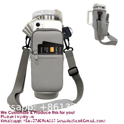 Water Bottle Carrier Bag Holder 40 Oz Tumbler Cup Accessories Neoprene Pouch Sleeve With Adjustable Crossbody Strap