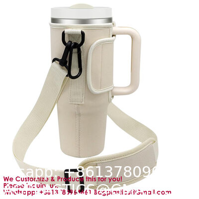 Customizable Foldable Durable Waffle-Embossed Neoprene Cup Sleeves | Reusable Insulated Lightweight Cola & Bottle Sleeves
