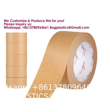 Recyclable Packaging Tape Self Adhesive Box Tape For Shipping, Sealing, Moving & Masking Eco-Friendly Kraft Paper Tape, Biodegradable Heavy Duty Packing Tape