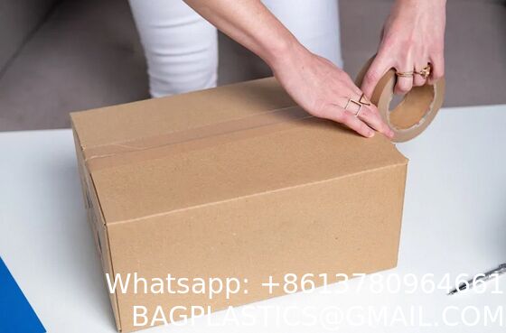 Recyclable Packaging Tape Self Adhesive Box Tape For Shipping, Sealing, Moving & Masking Eco-Friendly Kraft Paper Tape, Biodegradable Heavy Duty Packing Tape