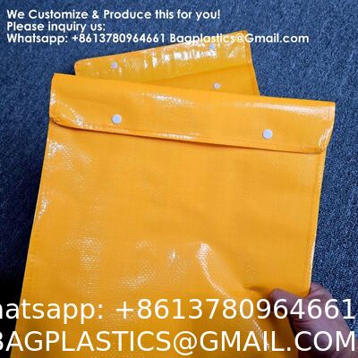 Custom Logo Polypropylene Button Closure Fabric Mailing Bag For Clothes Packaging With 2 Tape And Tear Strip On The Top Envelope Self-Adhesive Bag Express Clothing Small Card Envelope