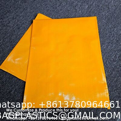 Custom Logo Polypropylene Button Closure Fabric Mailing Bag For Clothes Packaging With 2 Tape And Tear Strip On The Top Envelope Self-Adhesive Bag Express Clothing Small Card Envelope