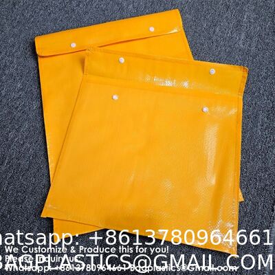 Custom Logo Polypropylene Button Closure Fabric Mailing Bag For Clothes Packaging With 2 Tape And Tear Strip On The Top Envelope Self-Adhesive Bag Express Clothing Small Card Envelope