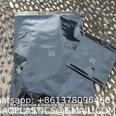 Custom Logo Polypropylene Button Closure Fabric Mailing Bag For Clothes Packaging With 2 Tape And Tear Strip On The Top Envelope Self-Adhesive Bag Express Clothing Small Card Envelope